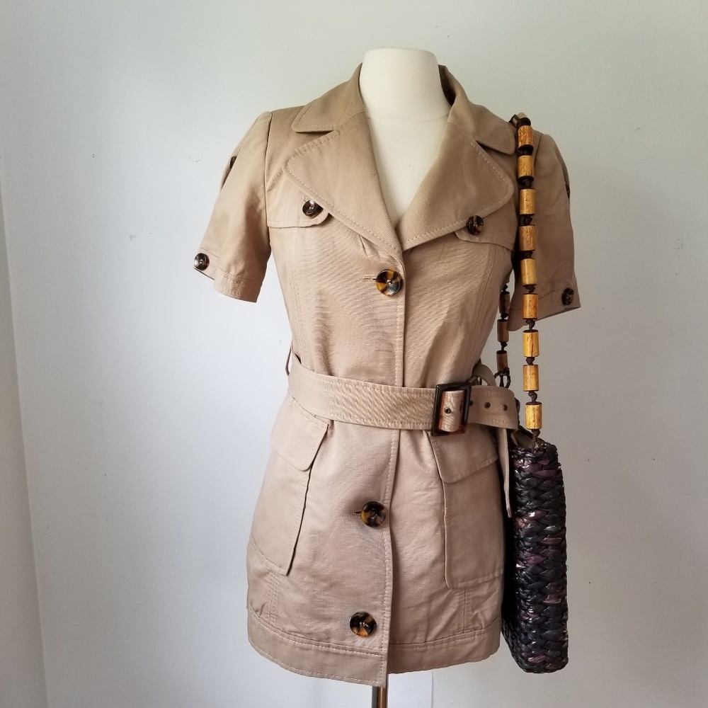 ZARA Mini Trench Dress Size SMALL